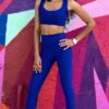 2pcs-Royalblue-spandex-pantset